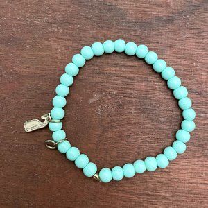 Vineyard Vines Seafoam Beaded Bracelet with Whale Charm